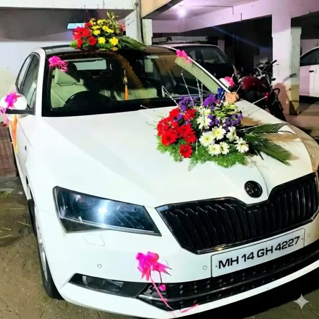 Simple Car Flower Decoration